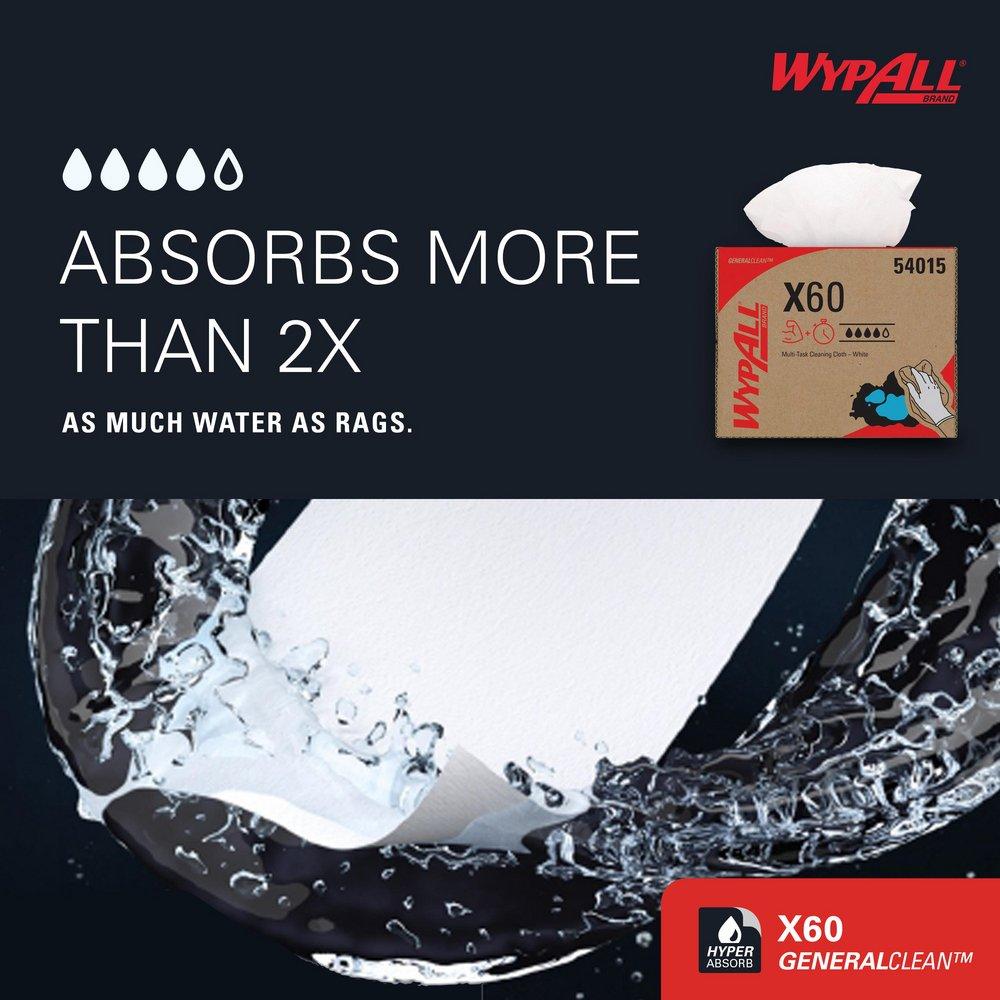 Kimberly Clark White 12-1/2 x 16-4/5 in. Hydroknit Wiper in White 