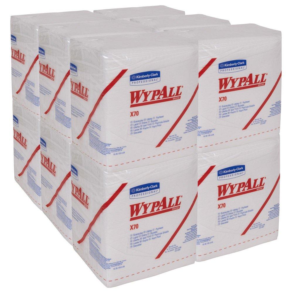 WypAll&reg; White 12-1/2 x 12 in. Hydroknit Wiper (Pack of 76) 