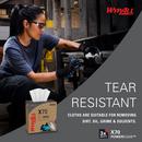 WypAll&reg; White 9-1/10 x 16-4/5 in. Wipes in White (Case of 10) 