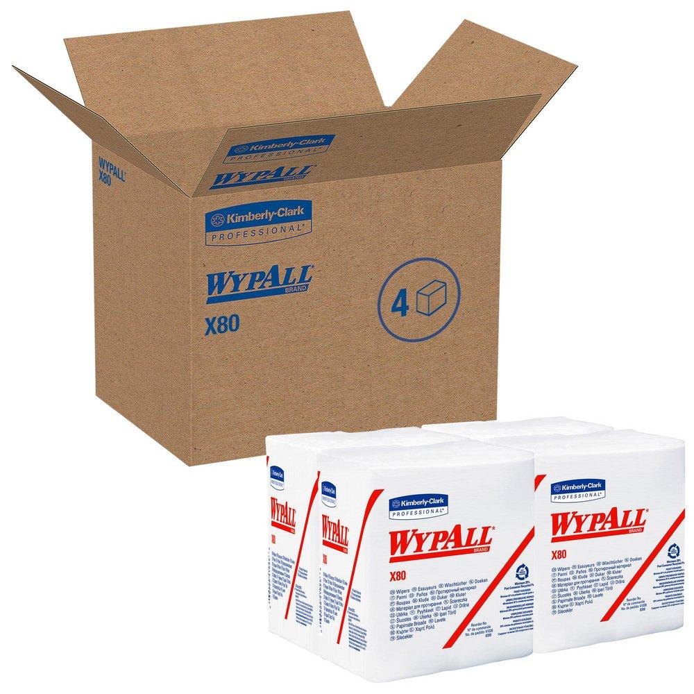 WypAll&reg; White 12-1/2 x 12 in. Hydroknit Wiper (Pack of 50) 