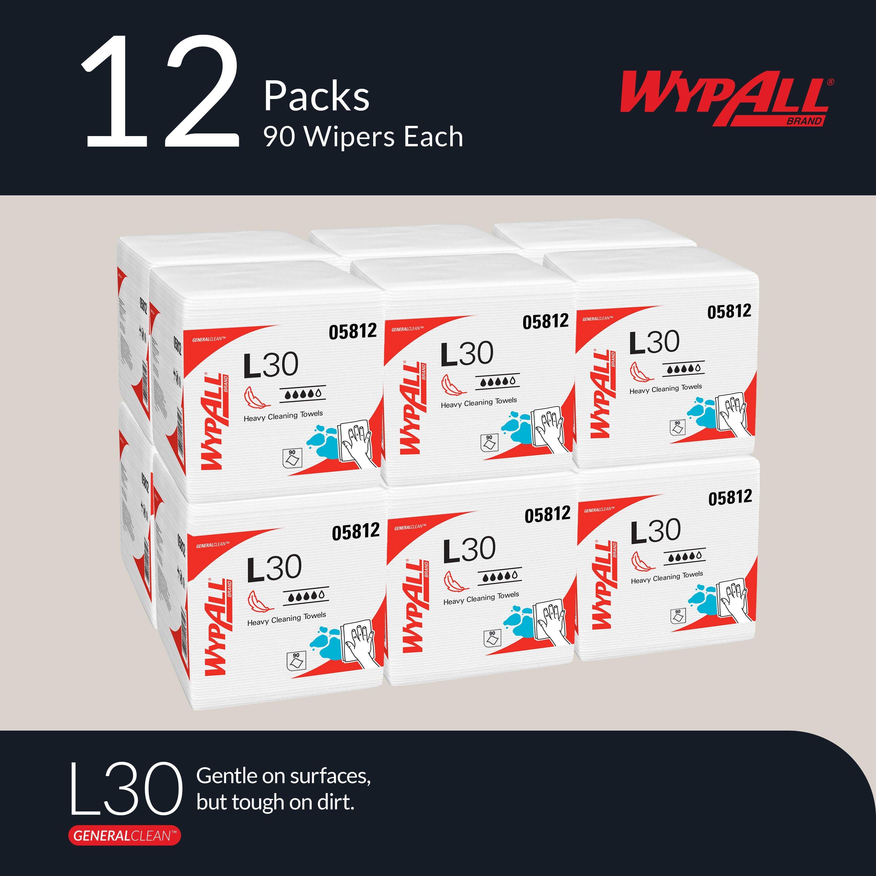 Kimberly-Clark Professional&trade; White 12-1/2 x 12 in. Cloth Wiper (Pack of 90) 