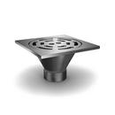 Z1800 - 12 SQUARE 304 SS FLOOR DRAIN W/ 6 NH OUTLET SLOTTED GRATE & BUCKET 