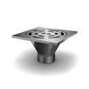 Z1800 - 12 SQUARE 304 SS FLOOR DRAIN W/ 6 NH OUTLET SLOTTED GRATE & BUCKET 