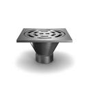 Z1800 - 12 SQUARE 304 SS FLOOR DRAIN W/ 6 NH OUTLET SLOTTED GRATE & BUCKET 