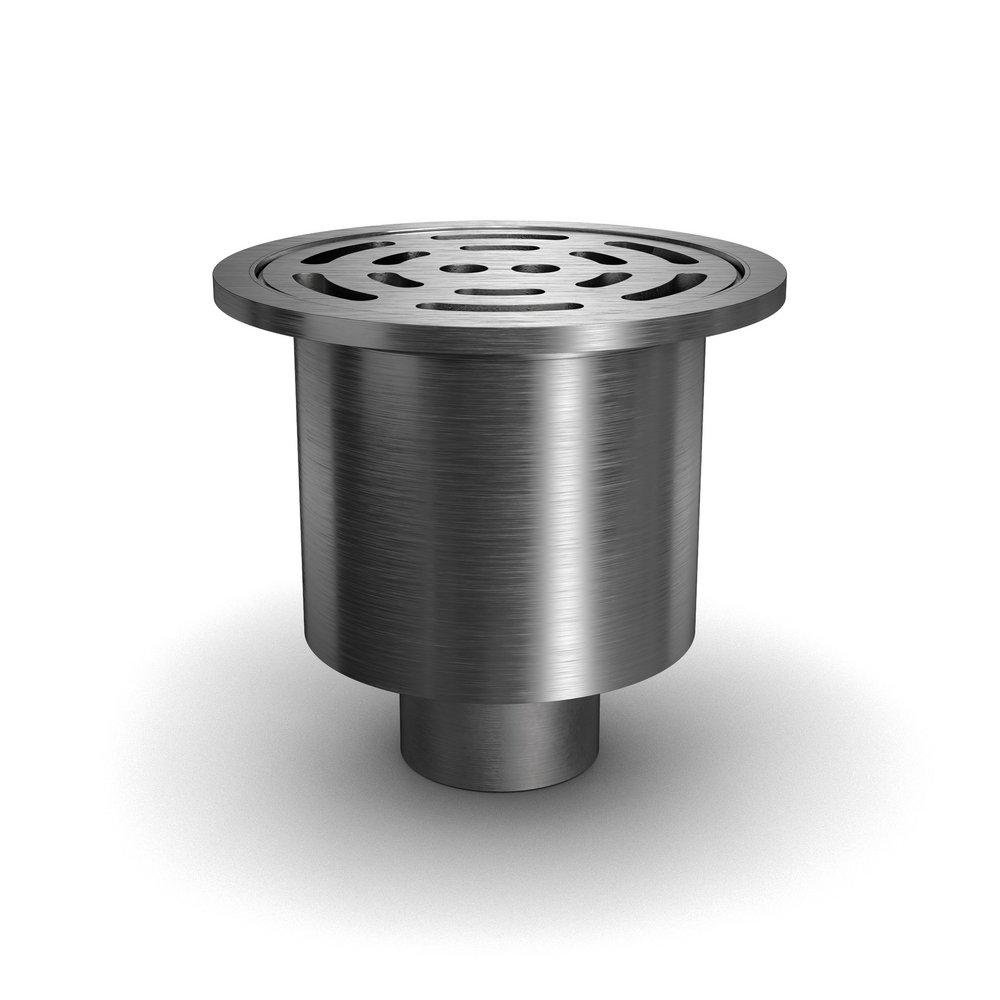 Zurn Z1830 - 12 DIAMETER 304 SS FLOOR DRAIN W/6 NH OUTLET SLOTTED