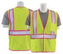ERB Safety Hi-Viz Lime Polyester Mesh Reusable Safety Vest in Hi-Viz Lime and Pink 
