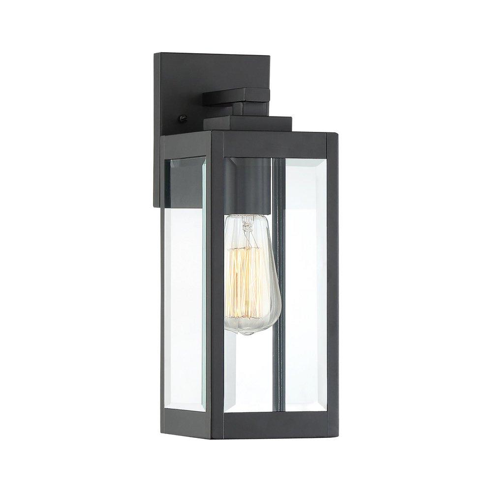 Quoizel Earth Black 100W 1-Light Medium E-26 Incandescent Outdoor Wall Sconce 