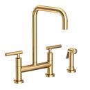Newport Brass Uncoated Polished Brass - Living Two Handle Bridge Kitchen Faucet 