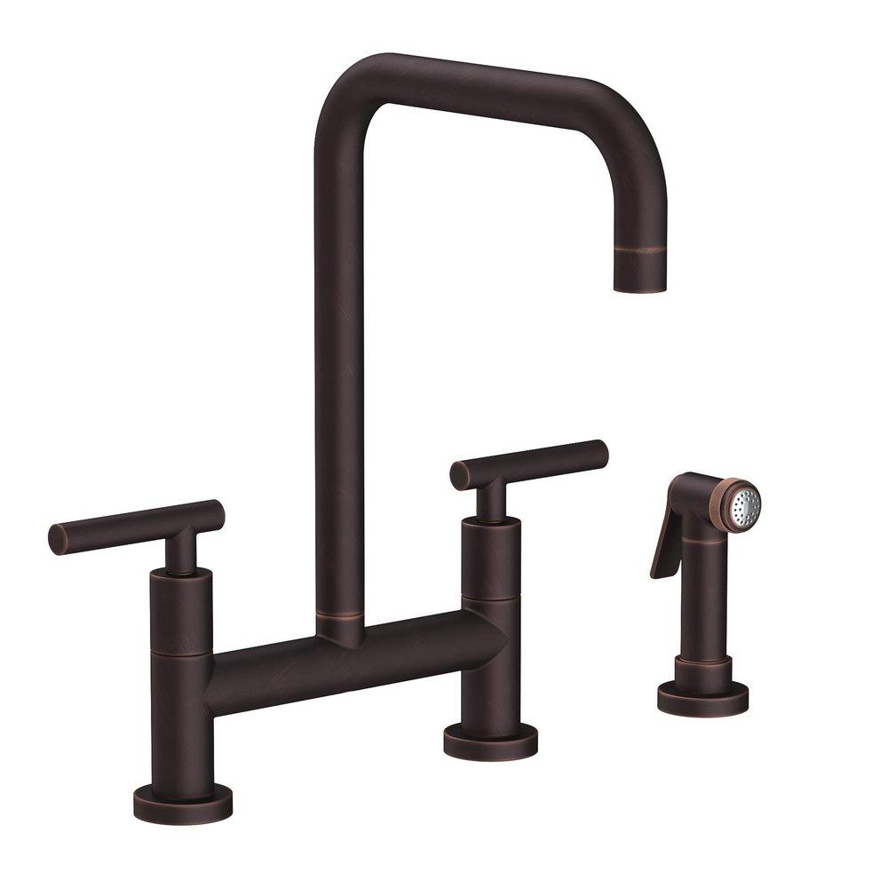 Newport Brass Venetian Bronze Two Handle Bridge Kitchen Faucet 