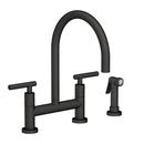Newport Brass Flat Black Bridge Kitchen Faucet 