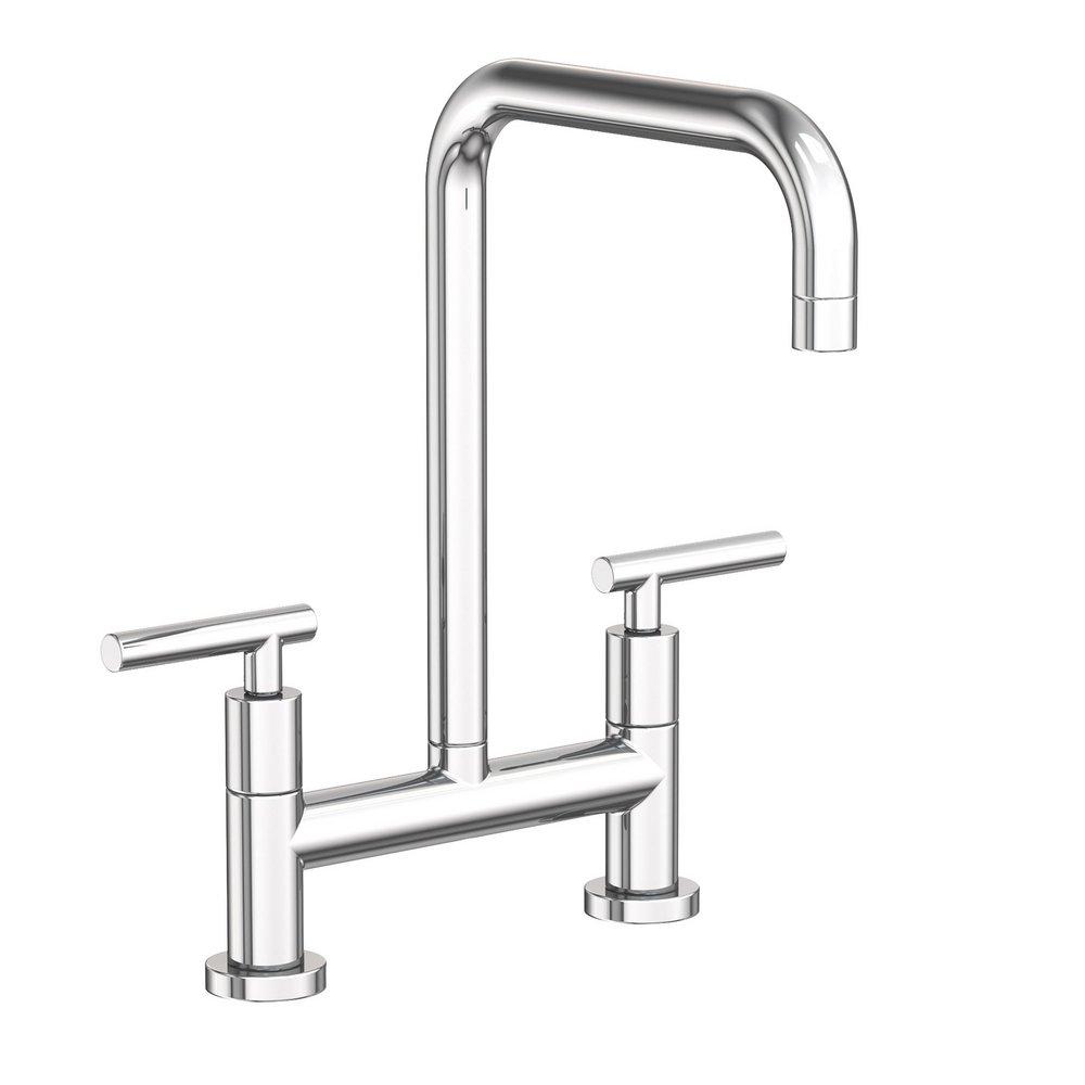 Newport Brass Polished Chrome Bridge Kitchen Faucet 