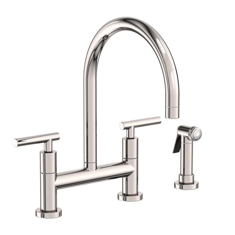 Newport Brass Polished Nickel - Natural Bridge Kitchen Faucet 