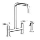 Newport Brass Polished Chrome Two Handle Bridge Kitchen Faucet 