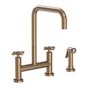 Newport Brass Antique Brass Two Handle Bridge Kitchen Faucet 