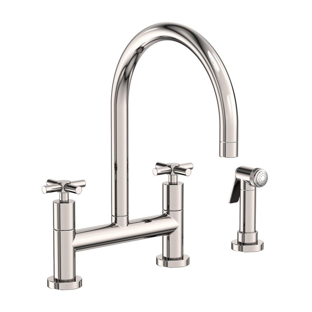 Newport Brass Polished Nickel - Natural Bridge Kitchen Faucet 