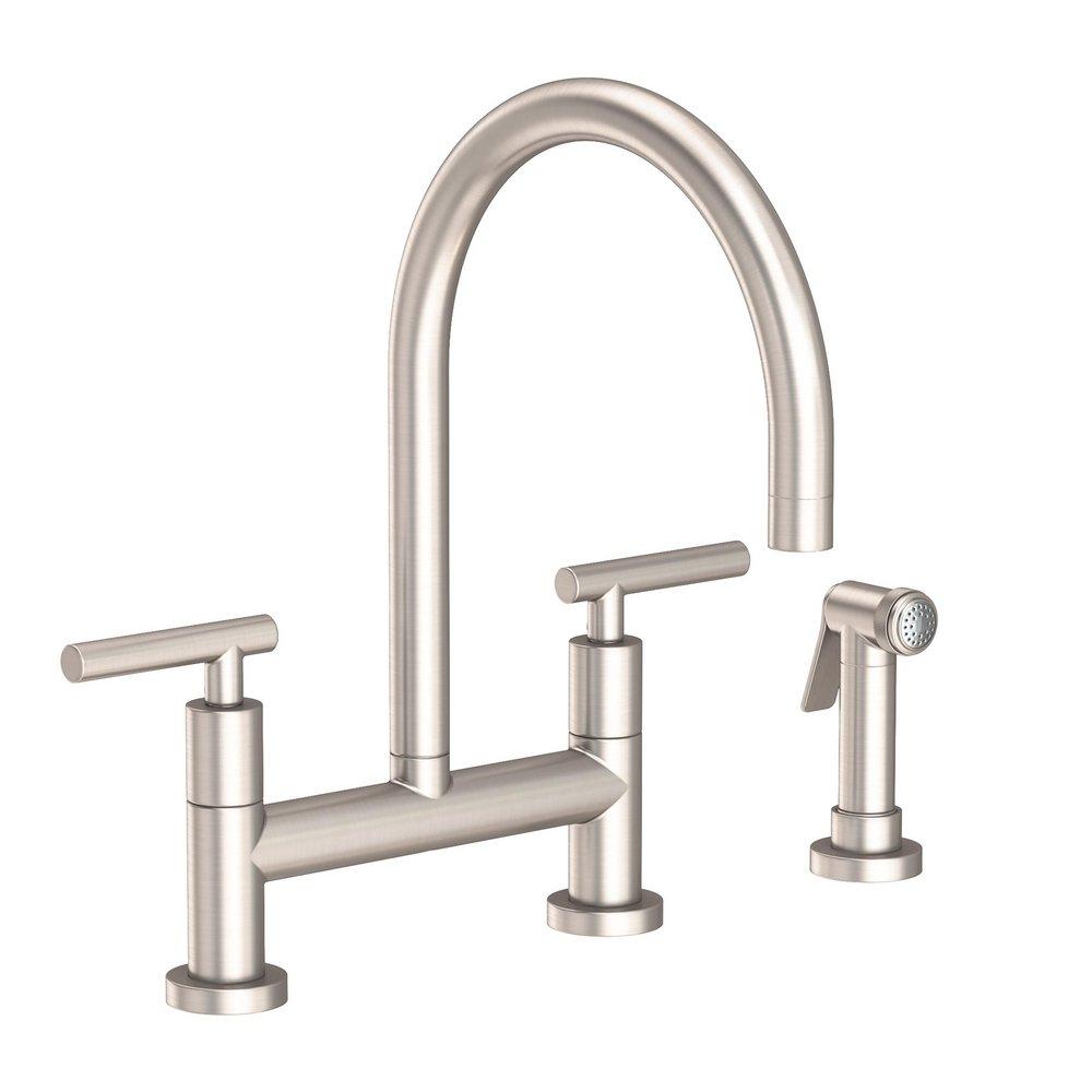 Newport Brass Satin Nickel - PVD Bridge Kitchen Faucet 