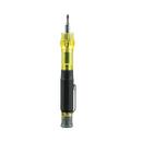 Klein Tools Yellow Manual Multi-bit, Phillips and Slotted 4-Piece Screwdriver 