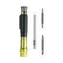 Klein Tools Yellow Manual Multi-bit, Phillips and Slotted 4-Piece Screwdriver 