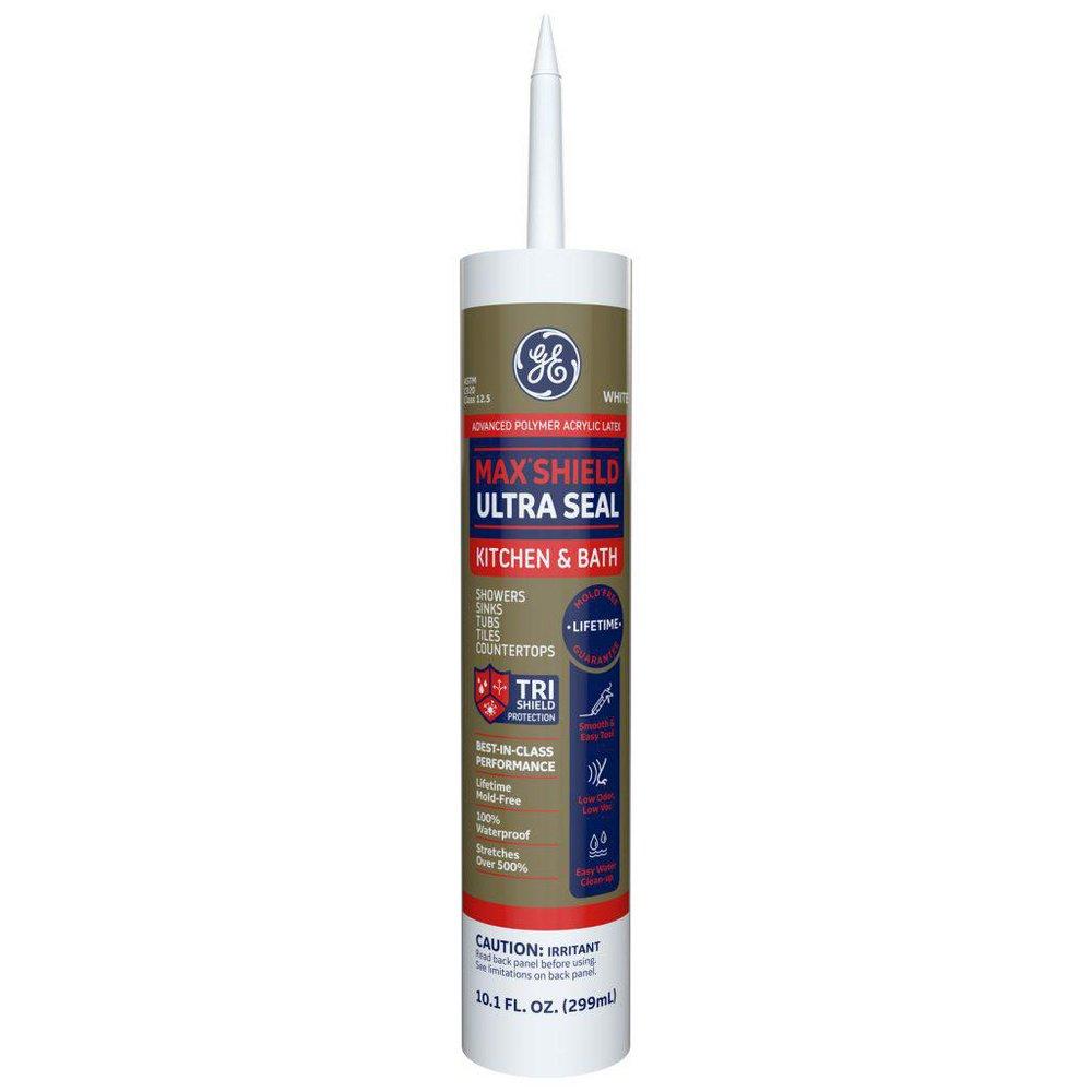 Momentive Performance Materials White Urethane and Plastic Kitchen and Bath Caulk Cartridge in White 