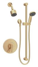 Two Handle Single Function Shower System in Brushed Bronze