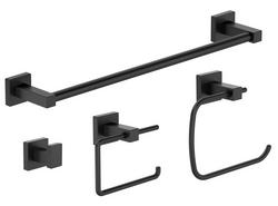 Wall Mount 4 Piece Accessory Set in Matte Black