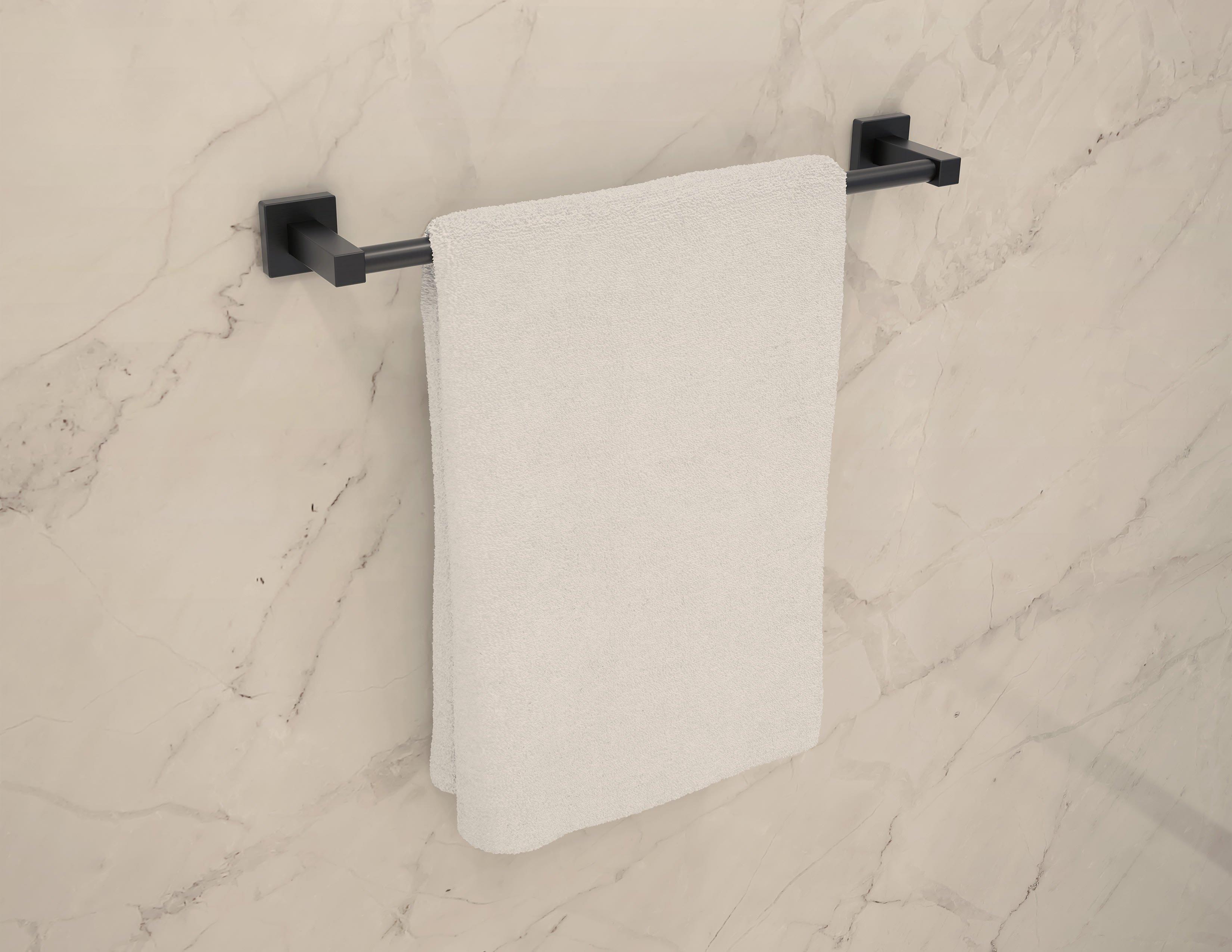 Symmons Industries Matte Black Wall Mount 4 Piece Accessory Set 