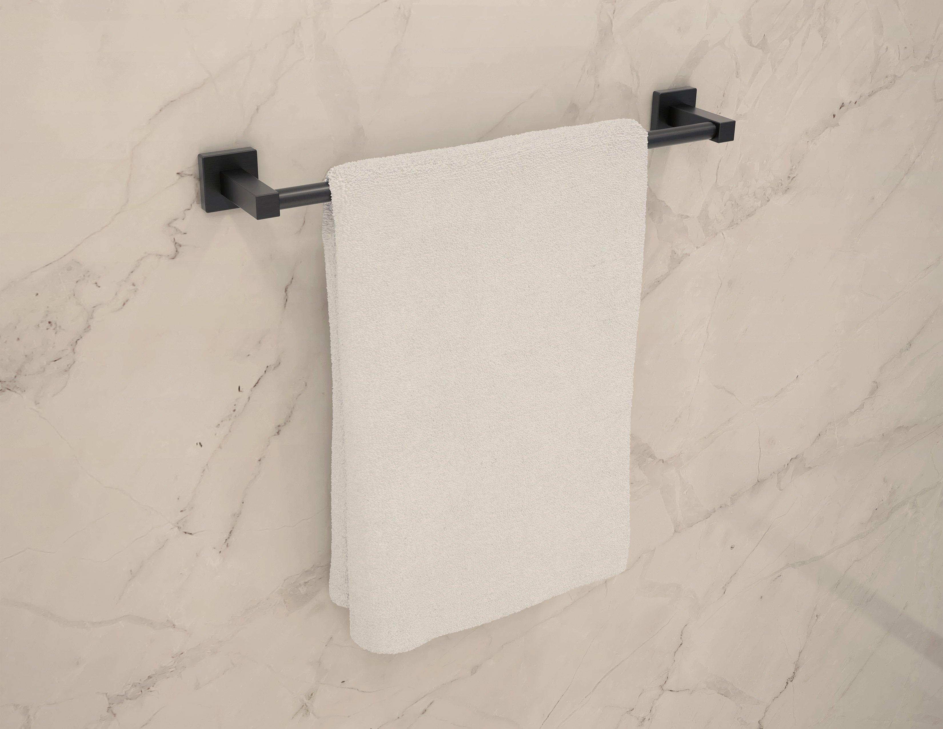 Symmons Industries Matte Black Wall Mount 4 Piece Accessory Set 