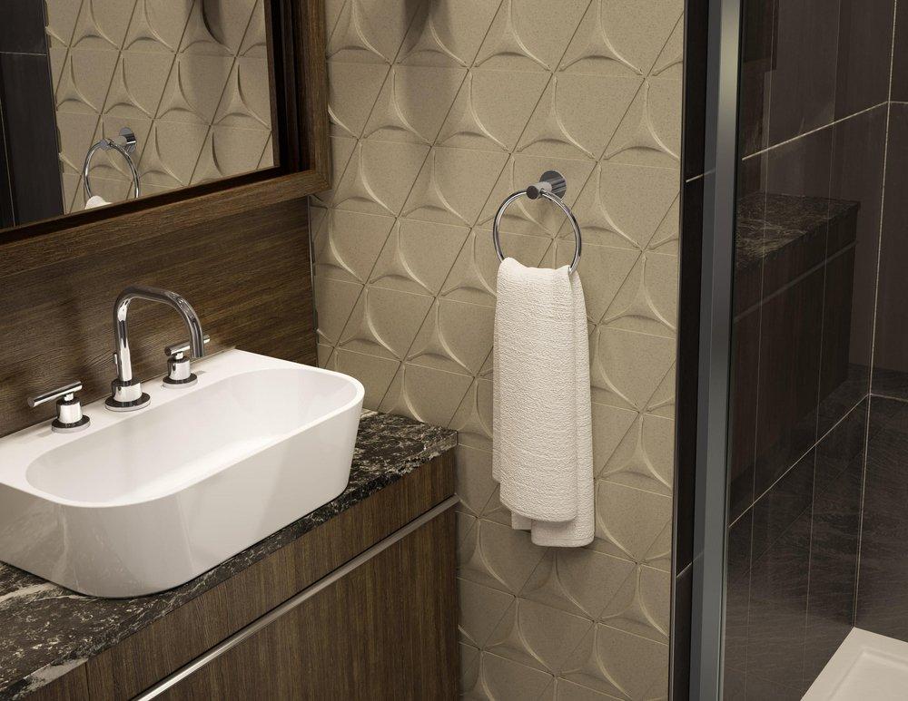 Symmons Industries Polished Chrome Toilet Paper Holder, Towel Bar and Towel Ring 