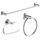 Toilet Paper Holder, Towel Bar and Towel Ring in Polished Chrome