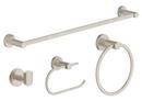 Wall Mount 4 Piece Accessory Set in Satin Nickel
