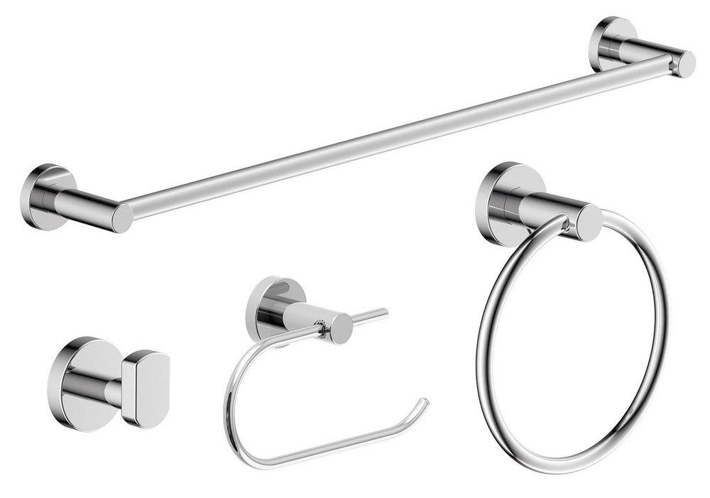 Symmons Industries Polished Chrome Wall Mount 4 Piece Accessory Set 