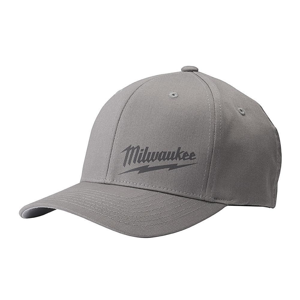Milwaukee&reg; Grey Polyester and Cotton Fitted Flex Hat in Grey 