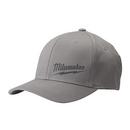 L/XL Size Polyester and Cotton Fitted Flex Hat in Grey