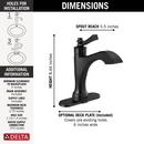 Delta Faucet Matte Black Single Handle Monoblock Bathroom Sink Faucet 