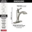 Delta Faucet Brilliance Stainless Single Handle Monoblock Bathroom Sink Faucet Lever Handle 