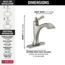 Delta Faucet Stainless Single Handle Monoblock Bathroom Sink Faucet Lever Handle 