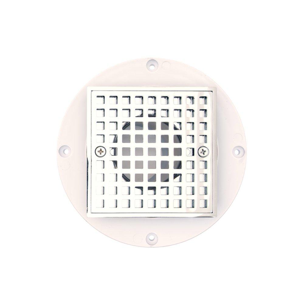 LOW PROFILE CP SQ SHWR DRN PVC 