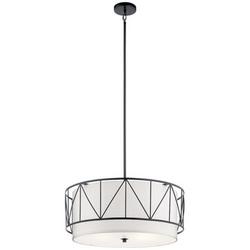 75W 4-Light Medium E-26 Incandescent Pendant Light in Black