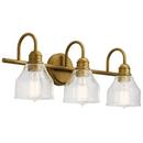 Kichler Lighting Natural Brass 75W 3-Light Medium E-26 Vanity Fixture 