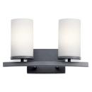 100W 2-Light Medium E-26 Vanity Fixture in Black