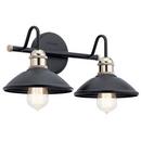 Kichler Lighting Black 75W 2-Light Medium E-26 Vanity Fixture 