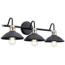 Kichler Lighting Black 75W 3-Light Medium E-26 Vanity Fixture 