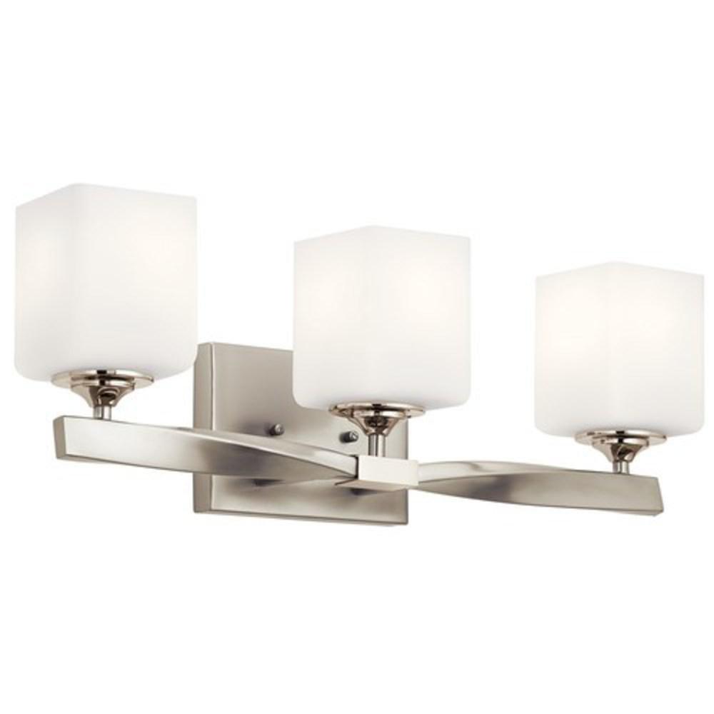 Kichler Lighting Brushed Nickel 75W 3-Light Medium E-26 Vanity Fixture 