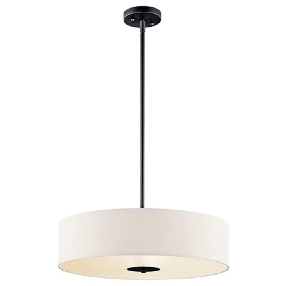 Kichler Lighting Black 100W 3-Light Medium E-26 Pendant Light 