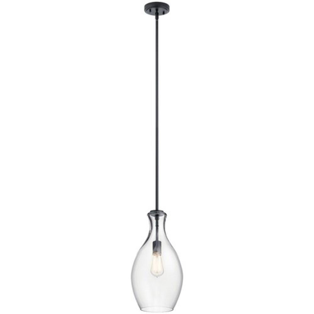 Kichler Lighting Black 100W 1-Light Medium E-26 Incandescent Pendant Light 