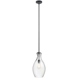 100W 1-Light Medium E-26 Incandescent Pendant Light in Black