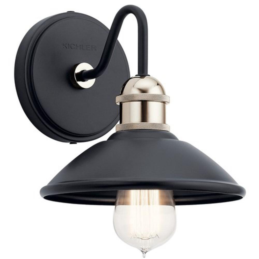 Kichler Lighting Black 75W 1-Light 7-1/2 in. Wall Sconce 