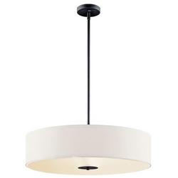 150W 1-Tier 3-Light Medium E-26 Incandescent Pendant Light in Black