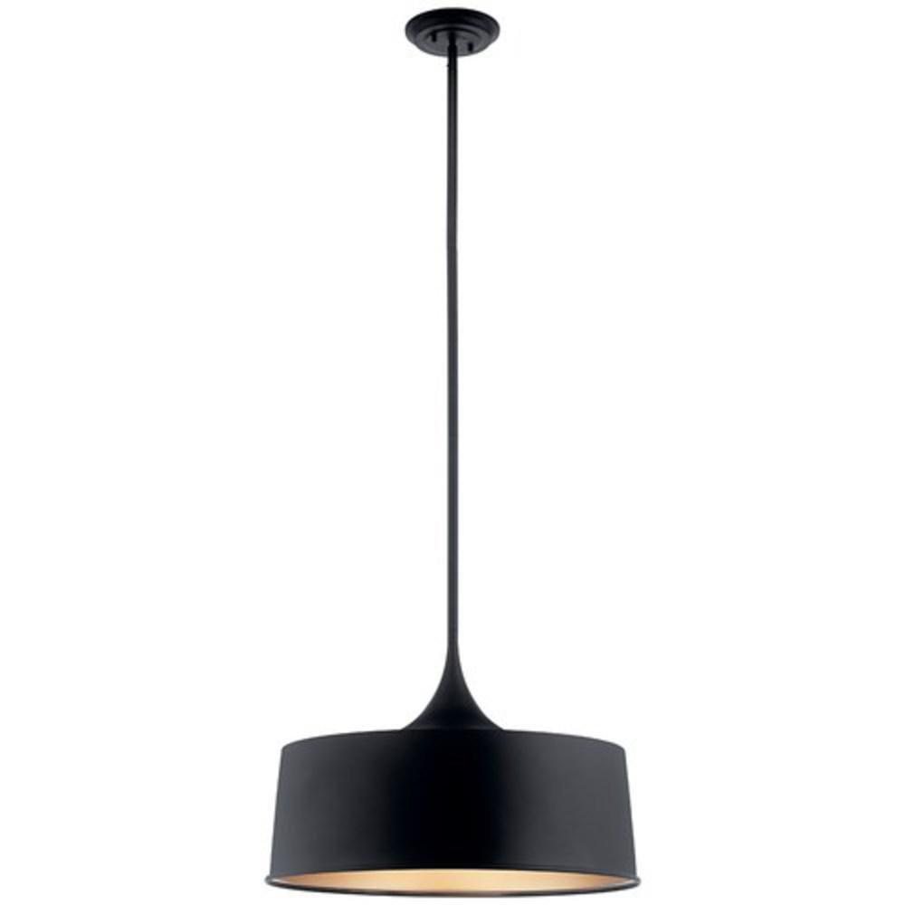 Kichler Lighting Black 150W 1-Light Medium E-26 Incandescent Pendant Light 