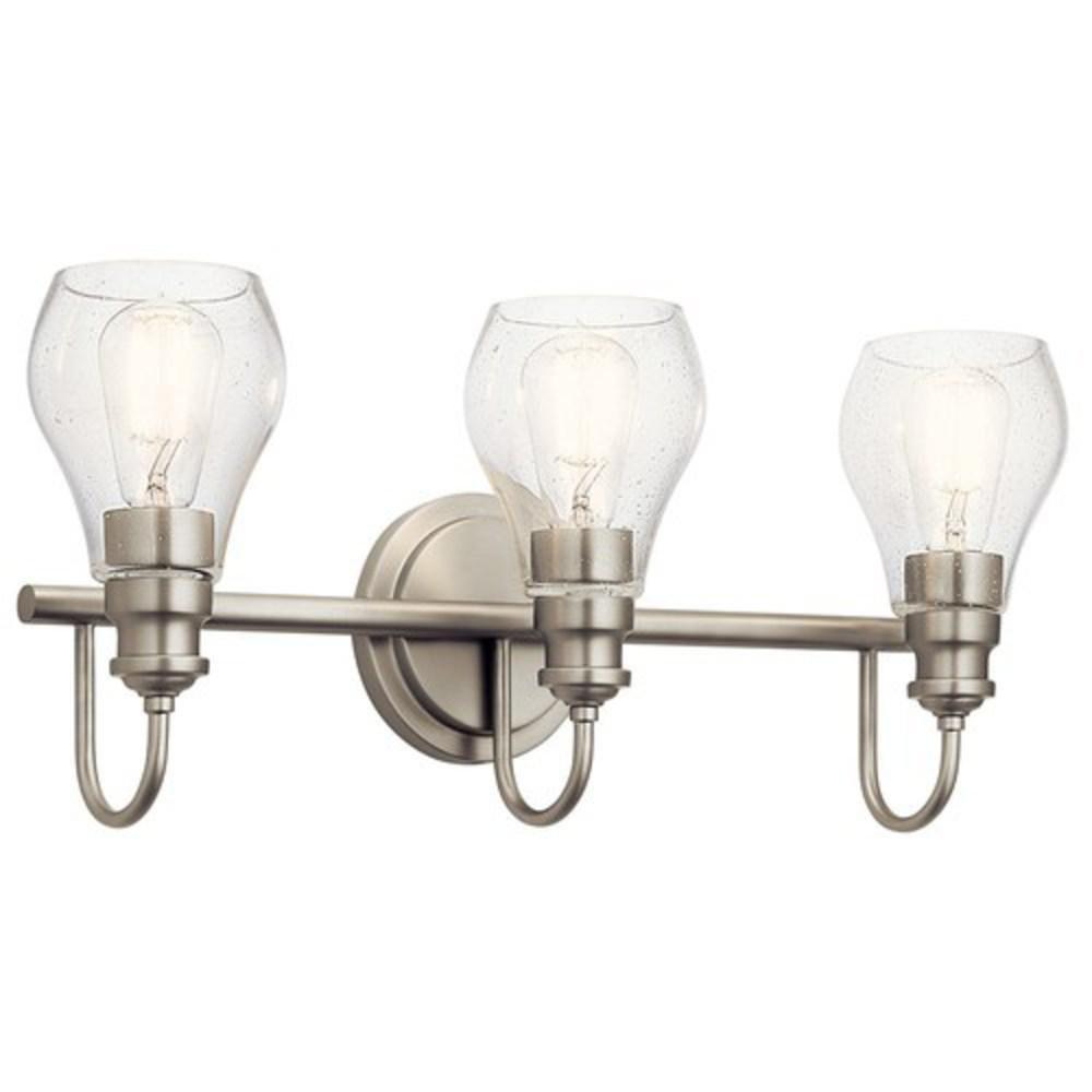 Kichler Lighting Brushed Nickel 100W 3-Light Medium E-26 Vanity Fixture 